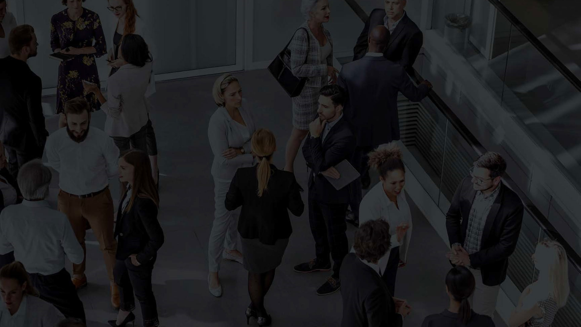 Leaders at a business networking event