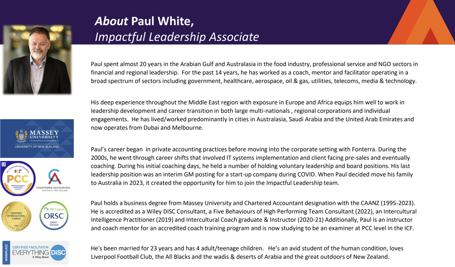 Paul White joins Impactful Leadership