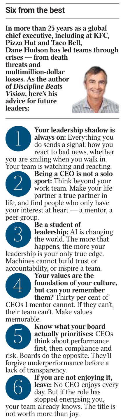 The Six from the best column as printed in The Times on 11 September 2026